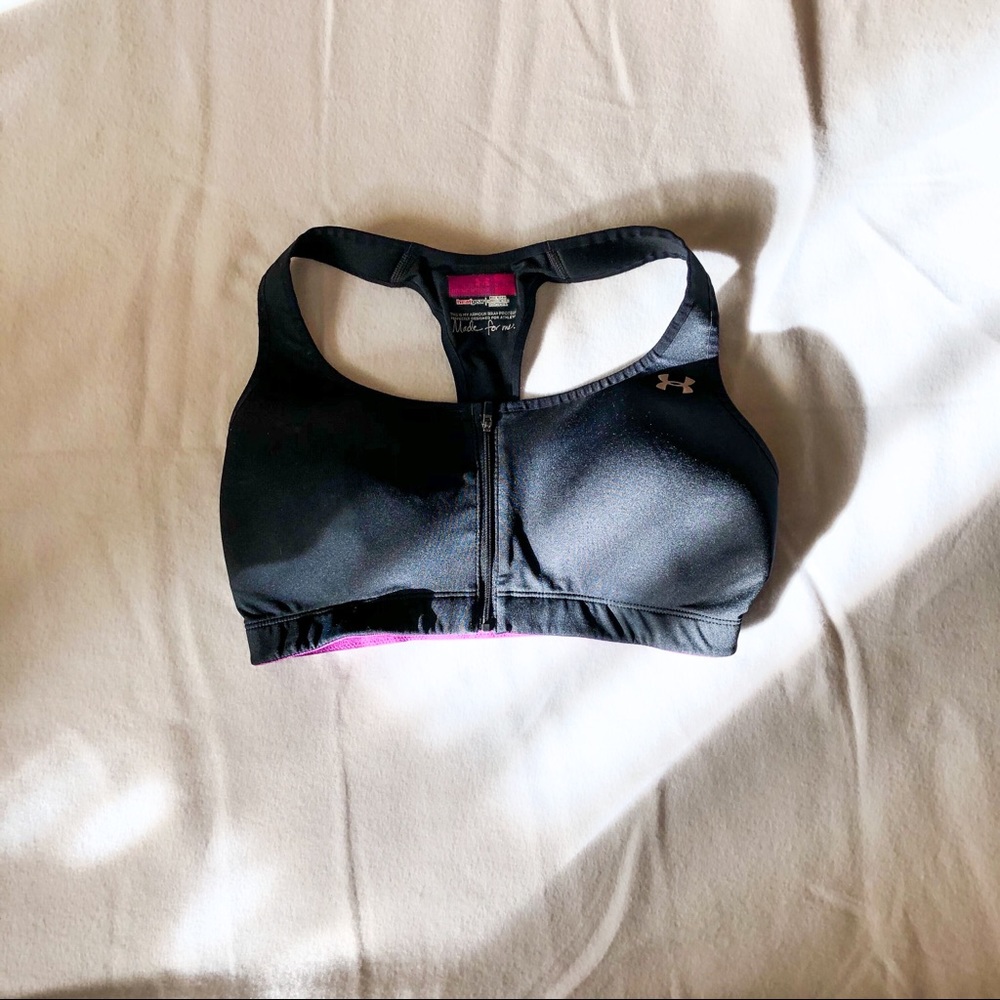 Black Under Armour High Impact Sports Bra 3644 Lrg